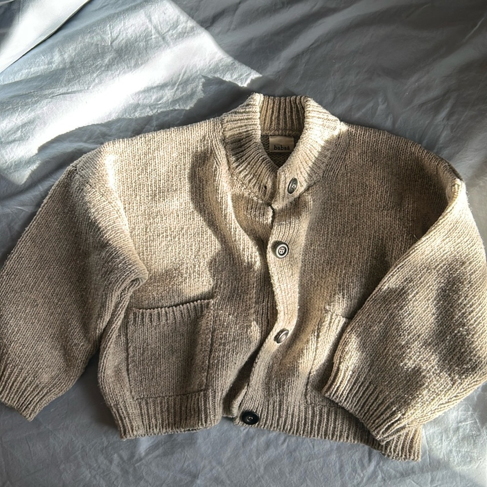 Babaa wool cardigan no 23 mist